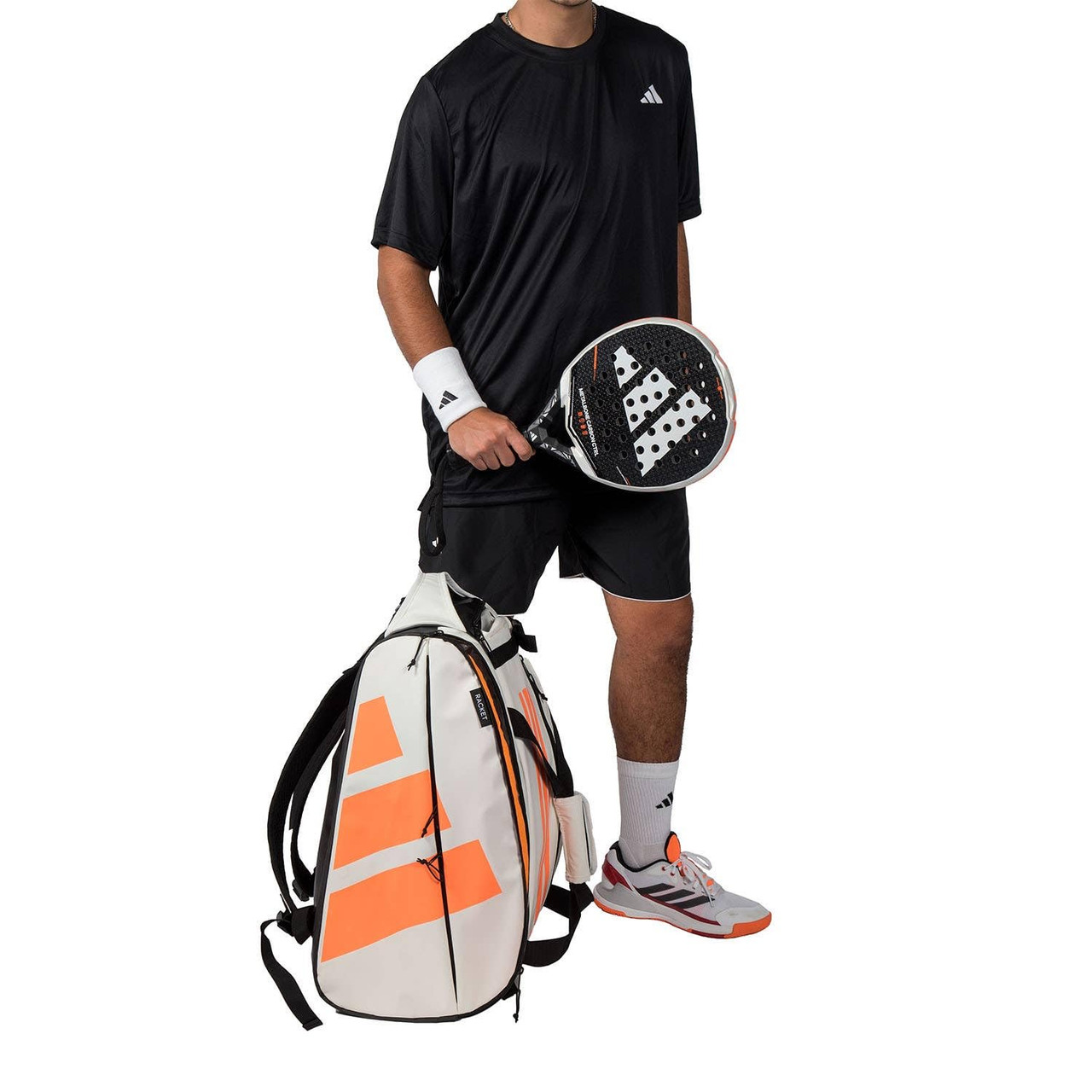 Adidas Multigame Racket Bag (Off White/Orange) - paddlepro