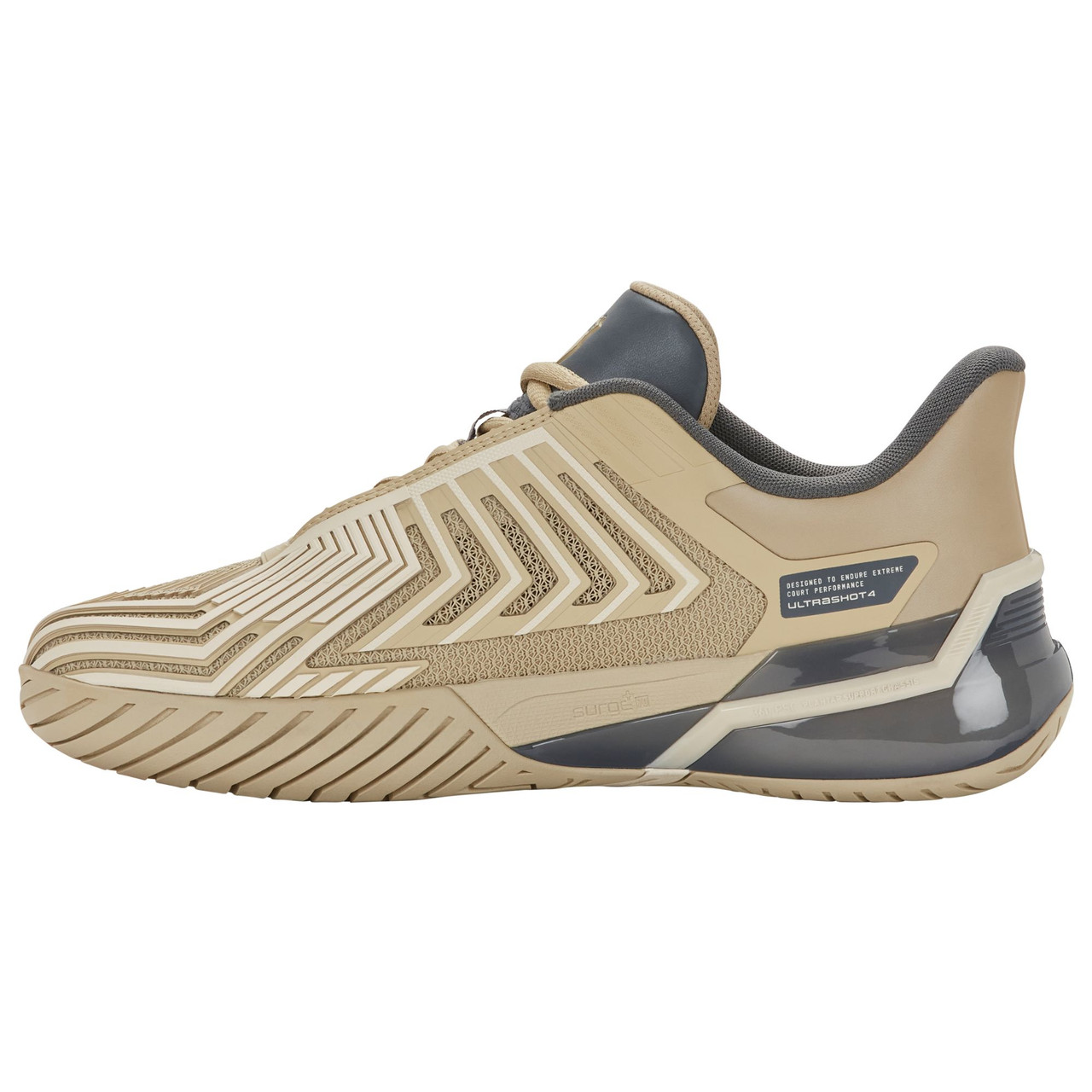 K-Swiss Men's Ultrashot 4 Tennis Shoe (Pale Khaki/Turbulence