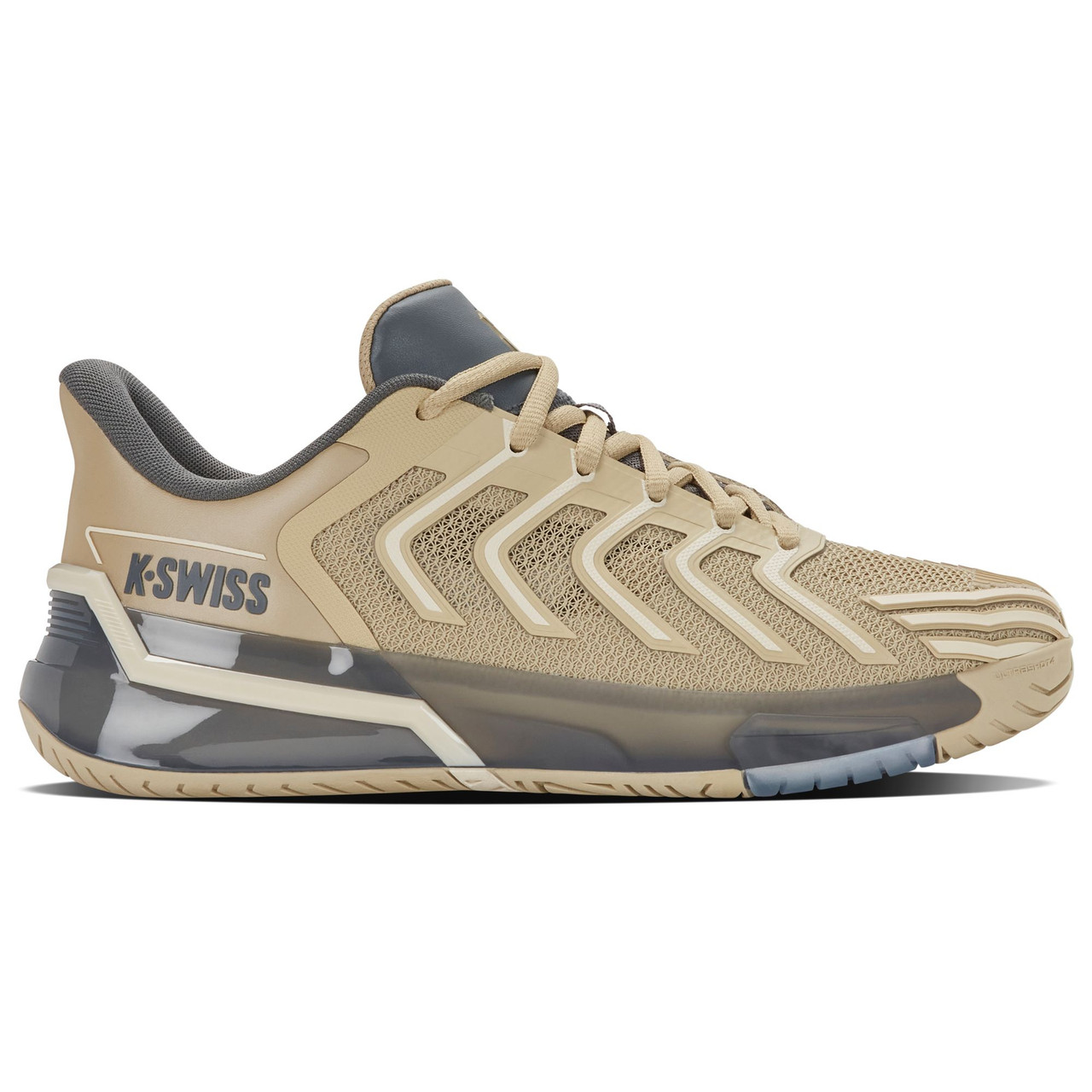 K-Swiss Men's Ultrashot 4 Tennis Shoe (Pale Khaki/Turbulence