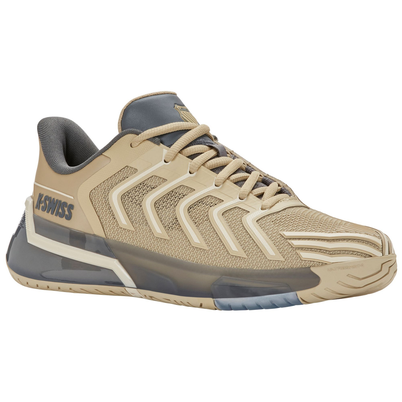K-Swiss Men's Ultrashot 4 Tennis Shoe (Pale Khaki/Turbulence