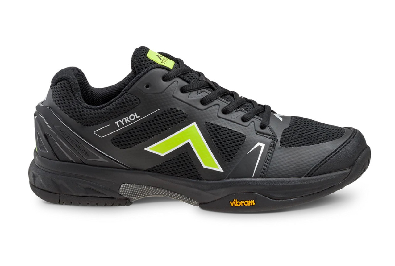 ラッキー Tyrol Men's Drive V Pickleball Shoe (Black/Lime) - paddlepro