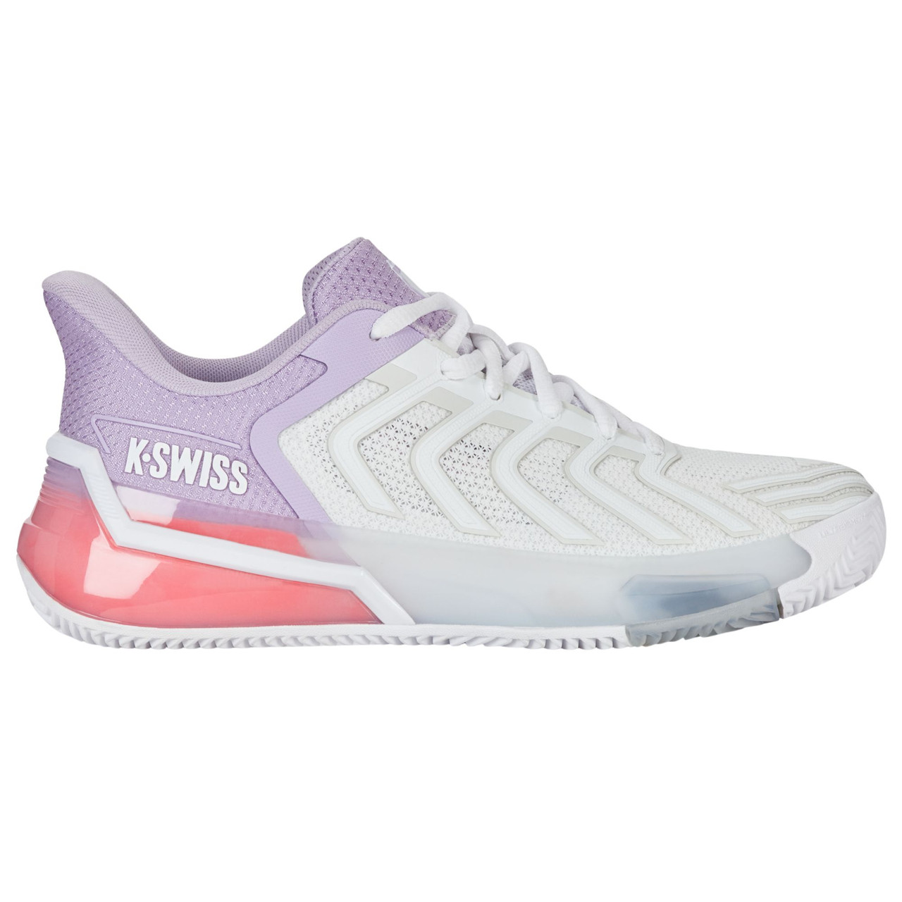 K-Swiss Women's Ultrashot 4 Clay Tennis Shoe (Size 8, White/Orchid