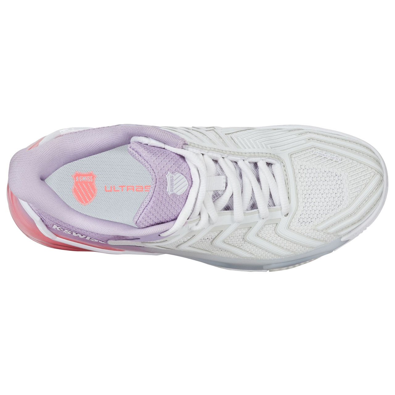 K-Swiss Women's Ultrashot 4 Clay Tennis Shoe (Size 8, White/Orchid