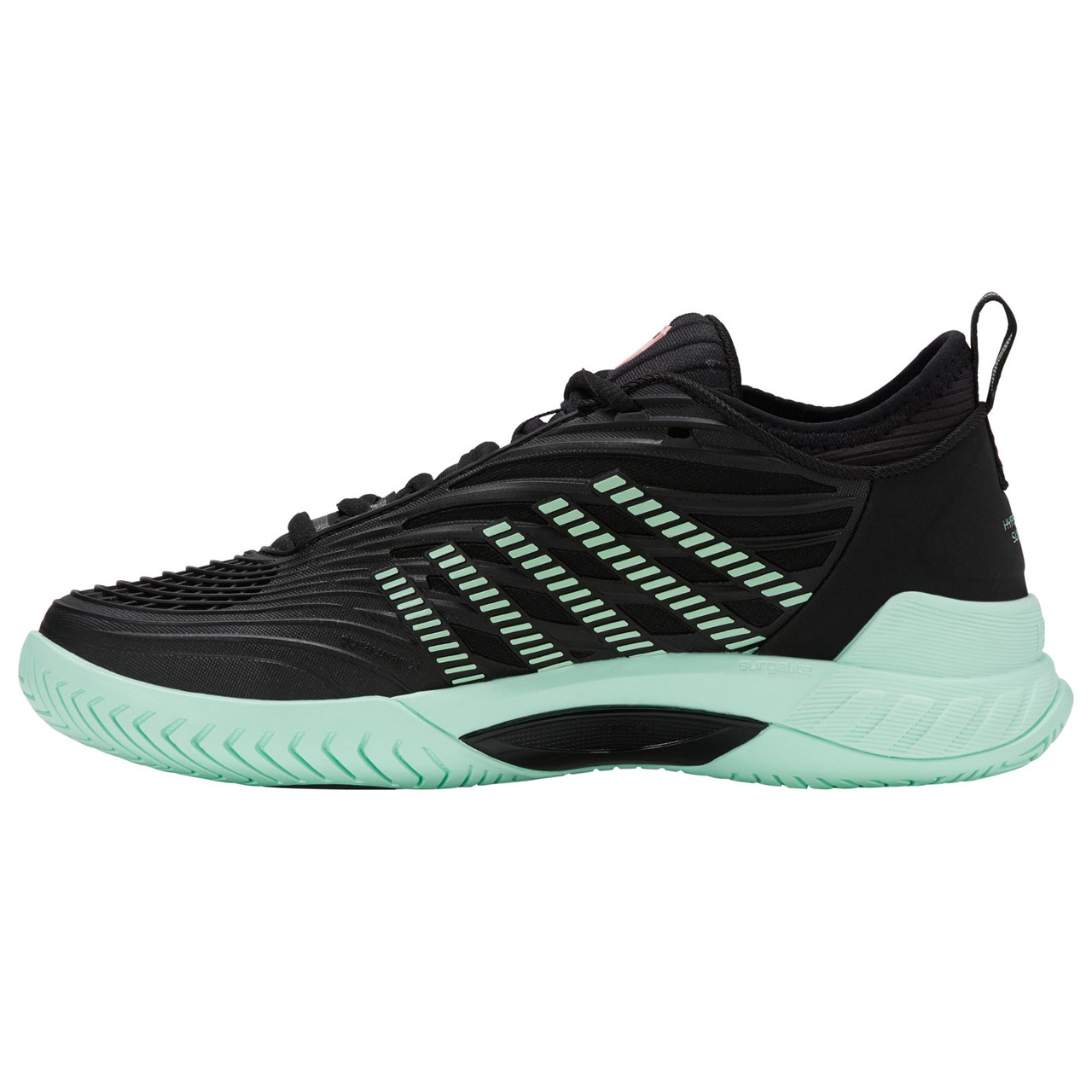 K-Swiss Women's Hypercourt Supreme 2 Tennis Shoe (Black/Neon Mint