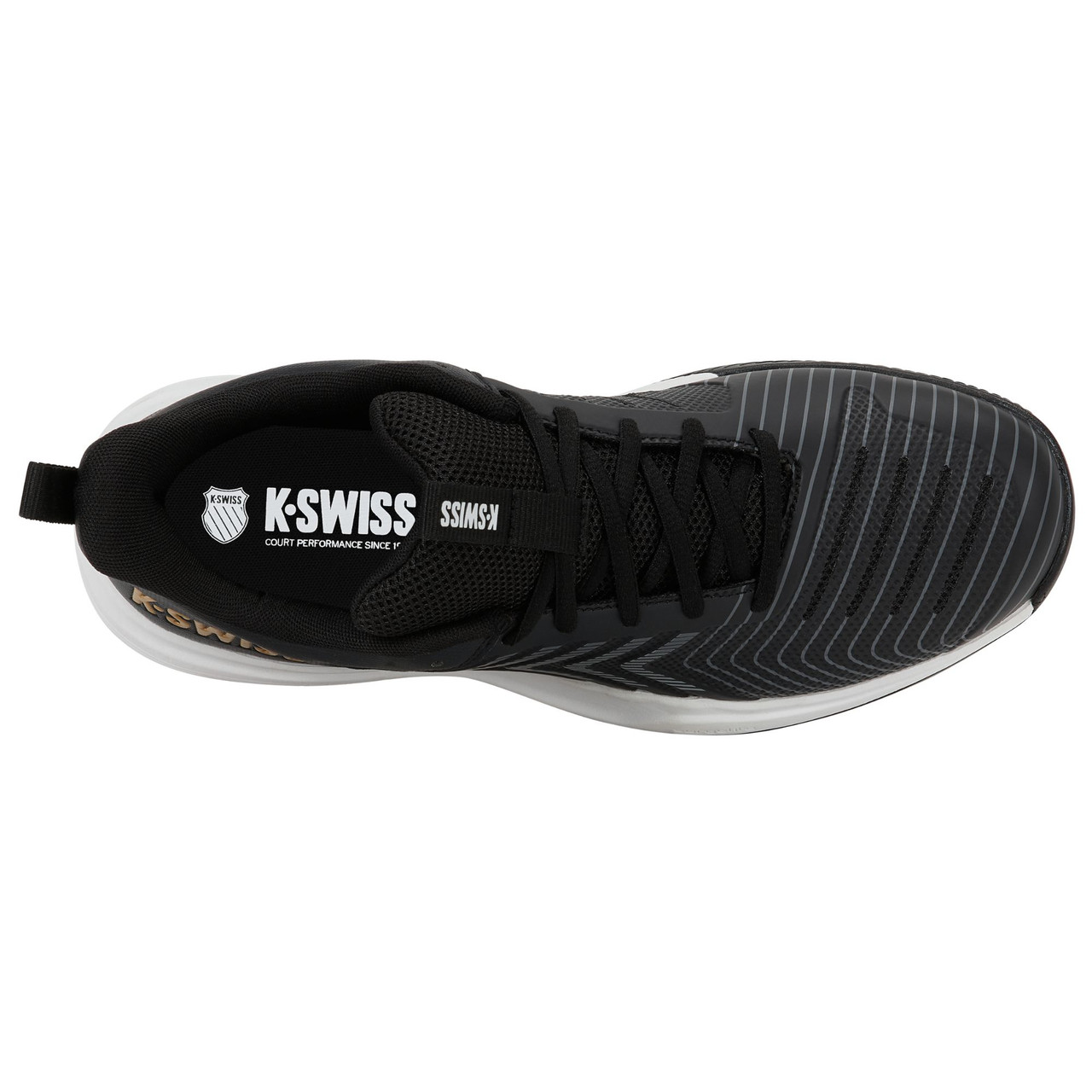 K-Swiss Men's Ultrashot Light Tennis Shoe (Moonless Night/White/Gold)
