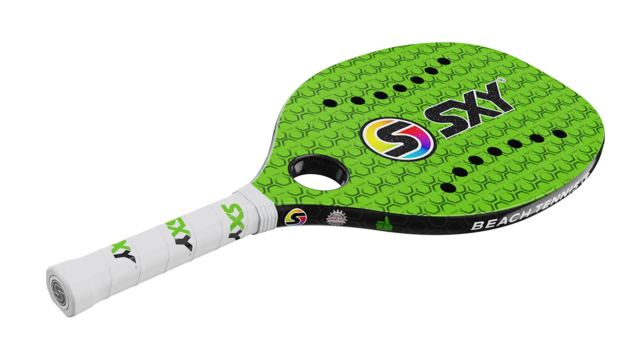 Sexy Beach Tennis Green Hex Paddle - paddlepro
