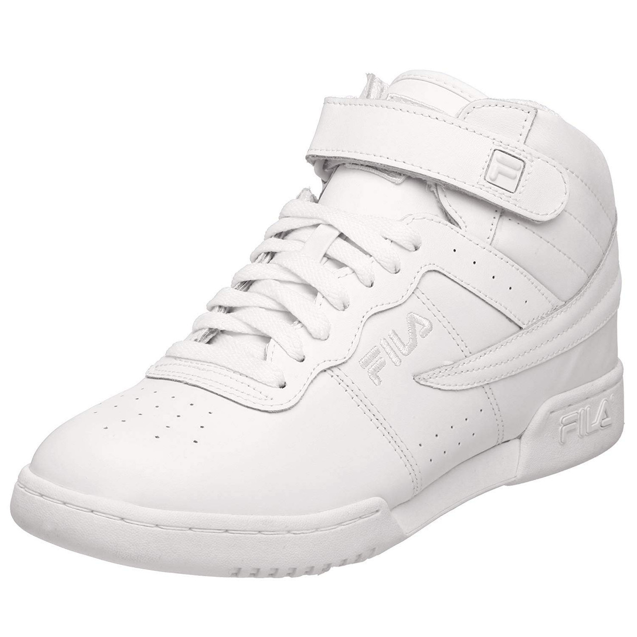 Fila Men's F-13V High Top Sneaker (Triple White) - paddlepro