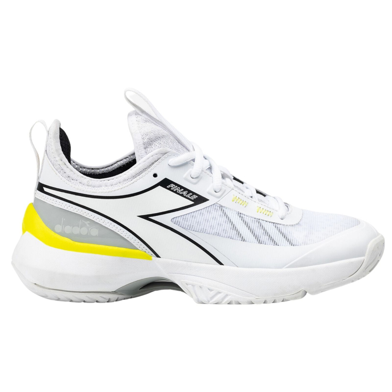 Diadora Women's Finale All Ground Tennis Shoe (White/Silver