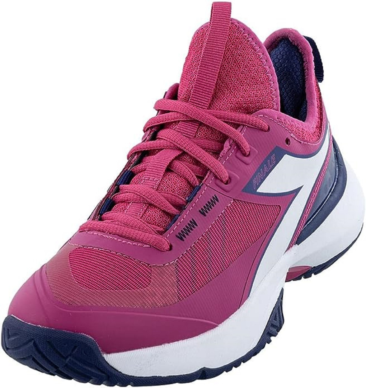 Diadora Women's Finale All Ground Tennis Shoe (Pink Yarrow/White