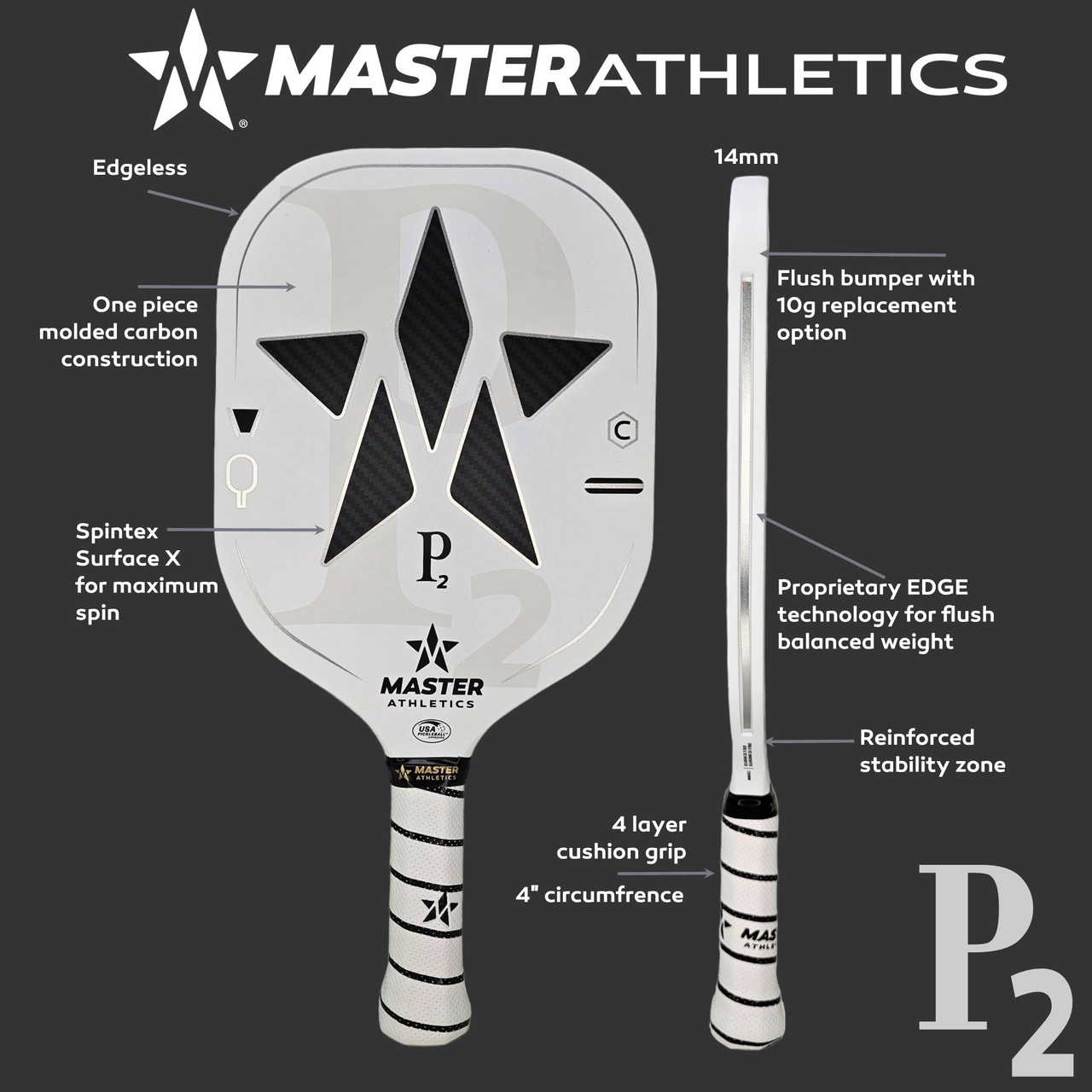 ピックルボール パドル Master Athletics P2 V2 Master Athletics P2 V2 Pickleball Paddle