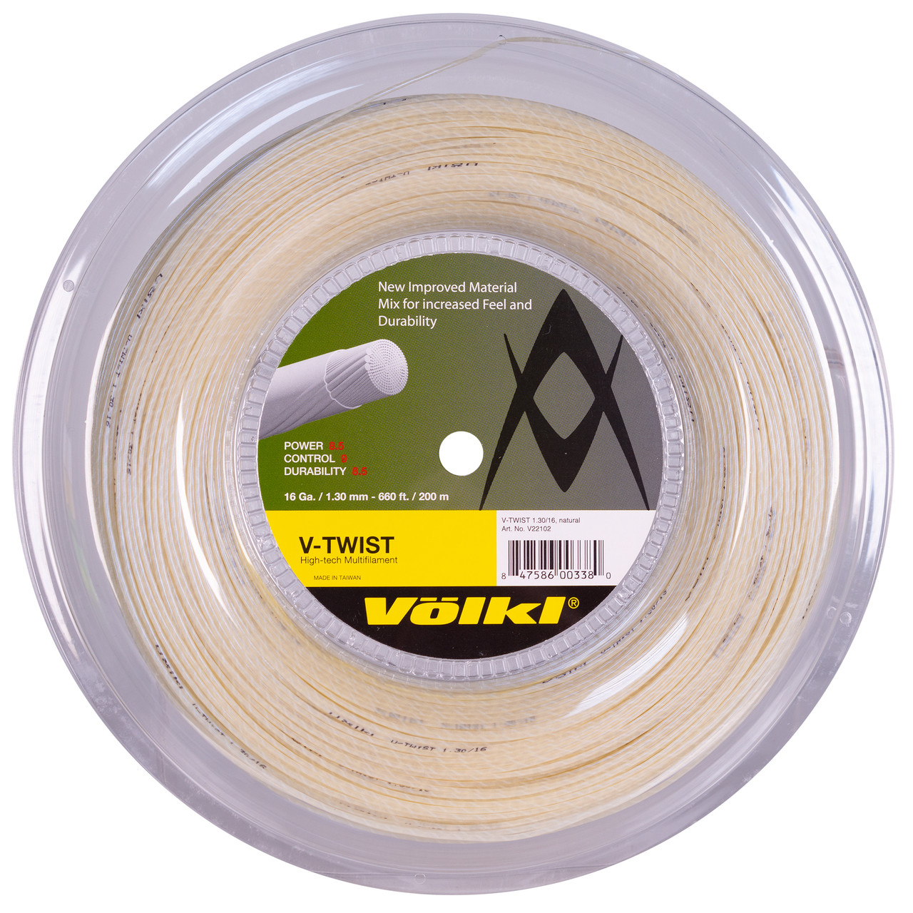 VOLKL V-Twist | Tennis Racquet String | Enhanced Spin & Control