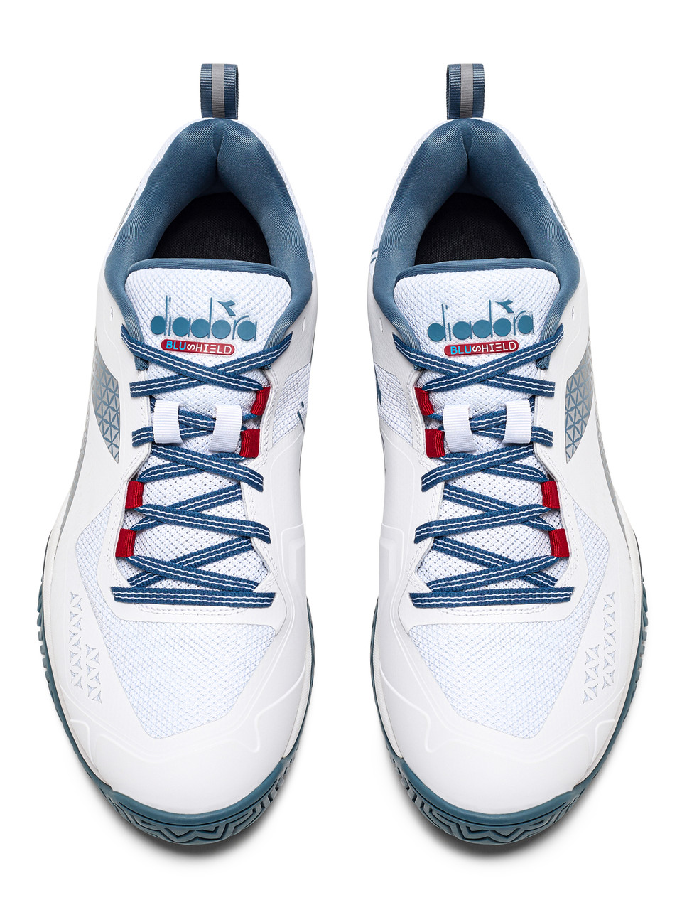 Diadora Men's Blushield Torneo 2 AG Tennis Shoe (White/Oceanview