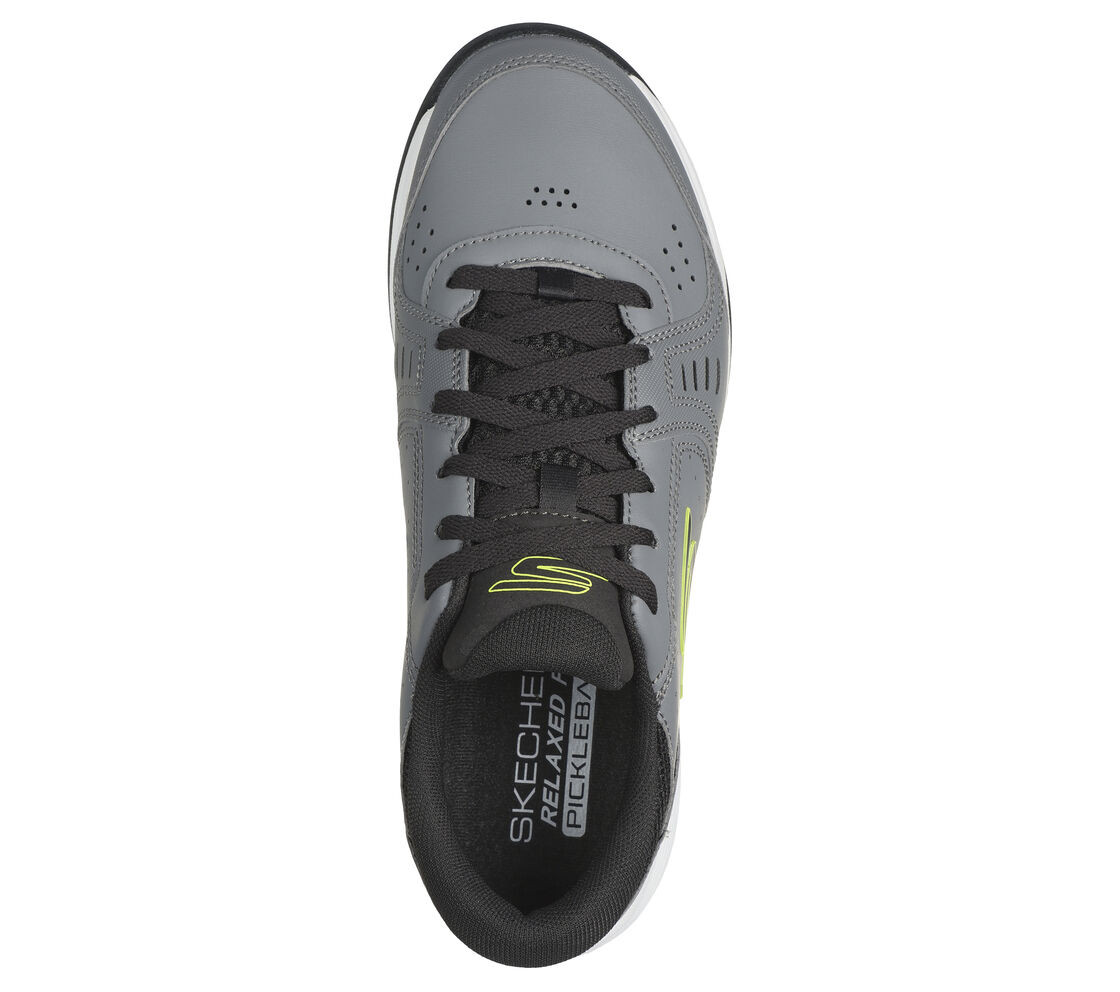 Skechers Men's Viper Court Smash. (Grey/Lime) - paddlepro