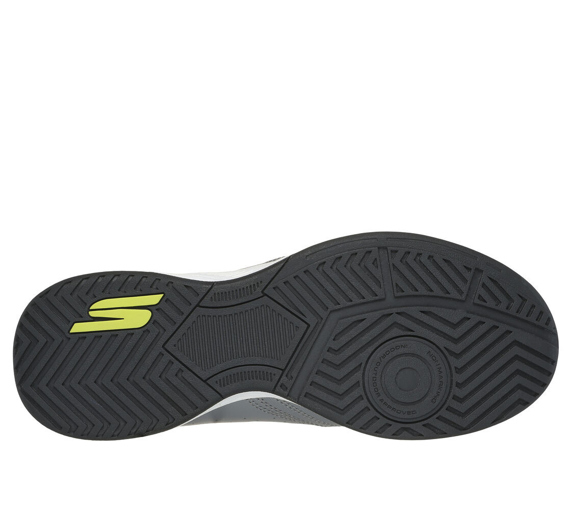 Skechers Men's Viper Court Smash. (Grey/Lime) - paddlepro
