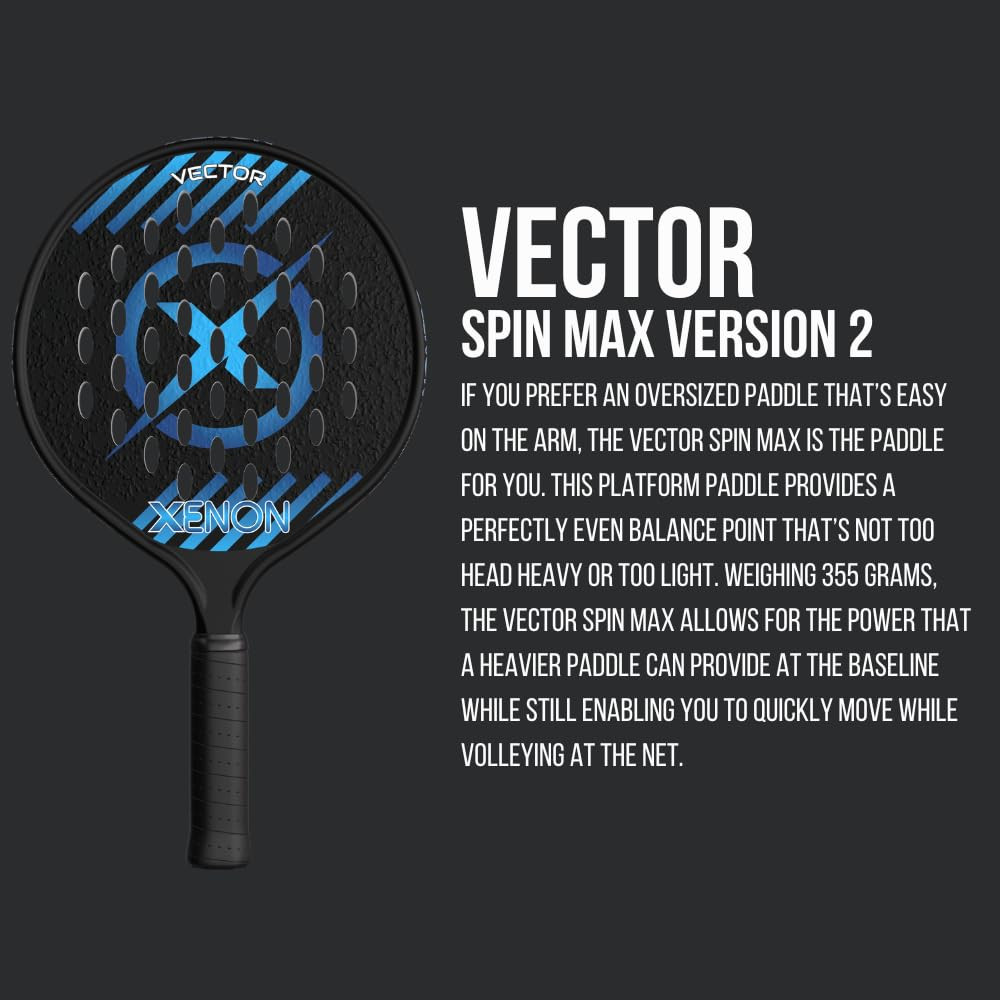 Xenon Vector Spin Max Version 2 Platform Tennis Paddle - paddlepro