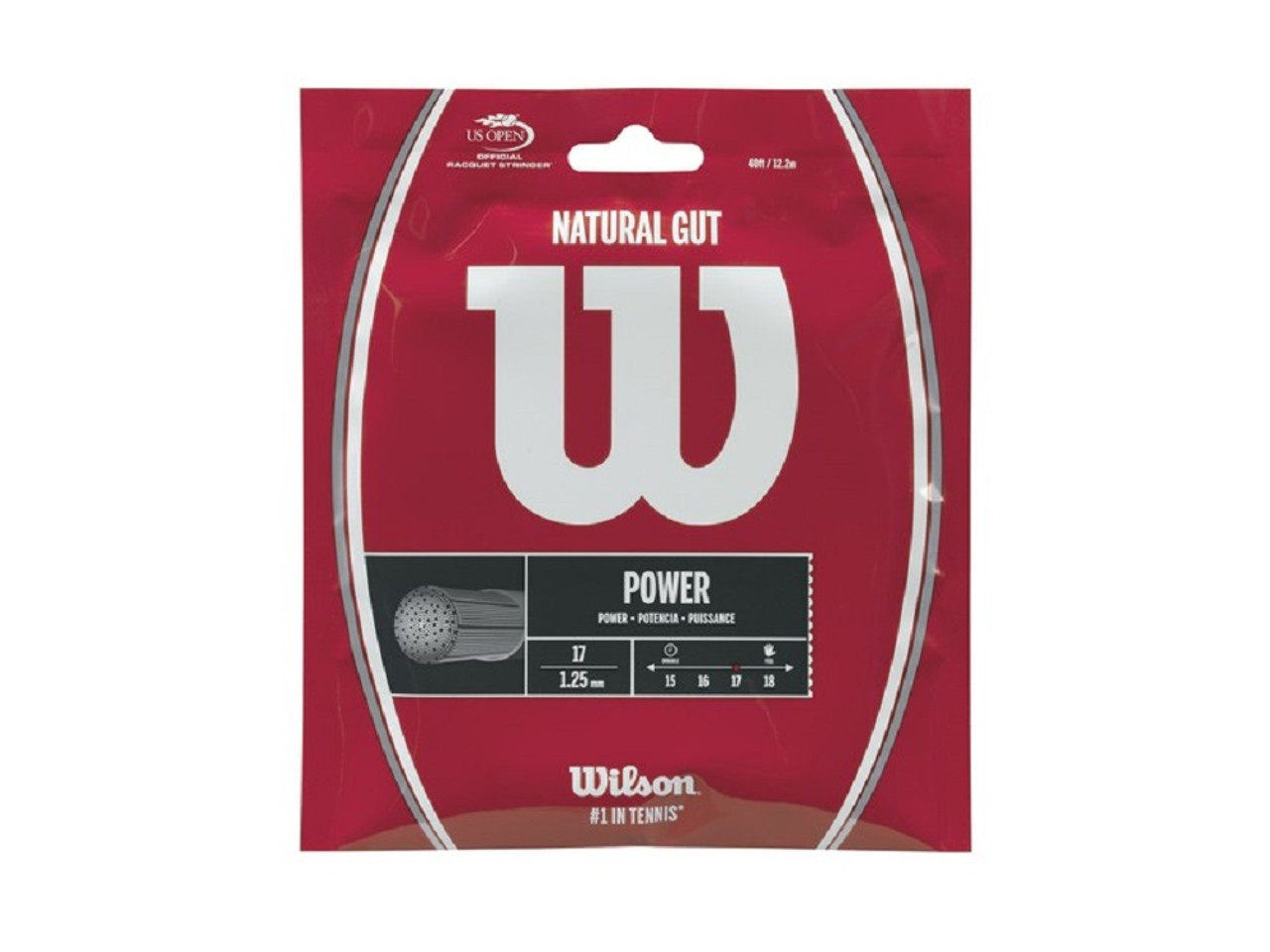 Wilson Natural Gut Power 17G/ 1.25 Tennis String Set - paddlepro