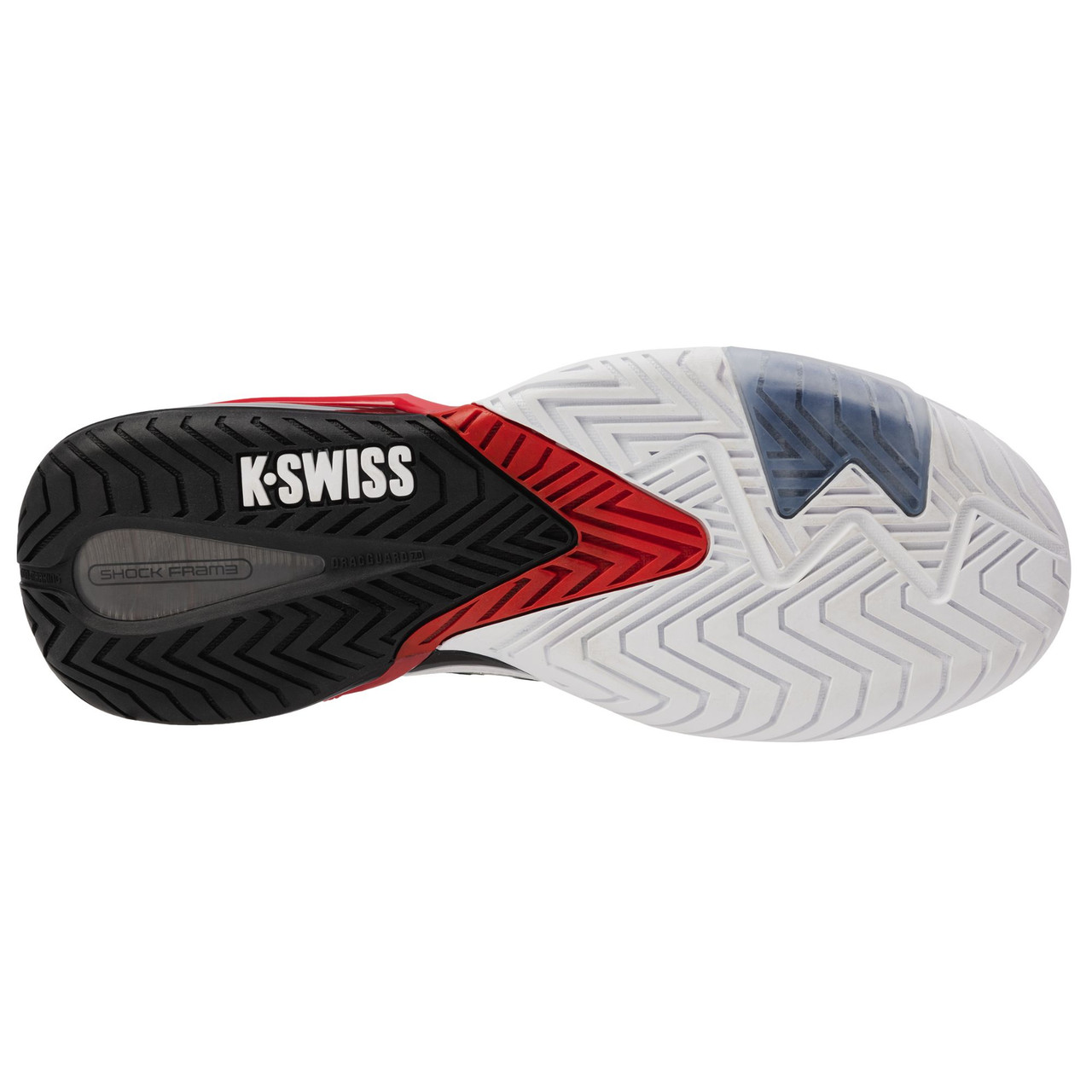 K-Swiss Men's Ultrashot 4 Tennis Shoe (White/Black/Mars Red)