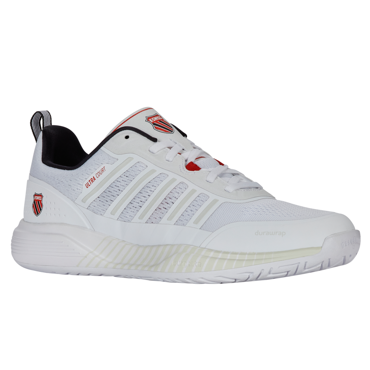 K-Swiss Men's Ultra Court Pickleball Shoe (White/Black/Mars Red)
