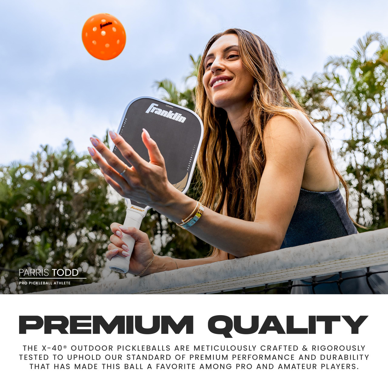 Franklin Sports X-40 Outdoor Pickleball Balls (Lava) - paddlepro
