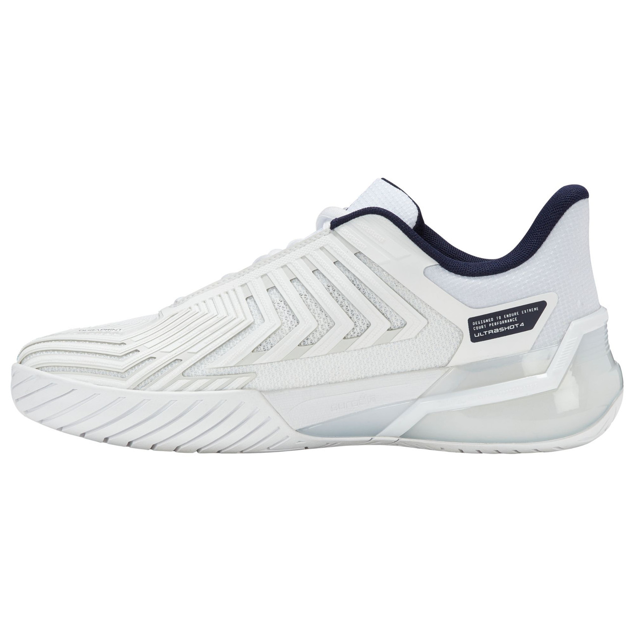 K-Swiss Men's Ultrashot 4 Tennis Shoe (White/Peacoat)