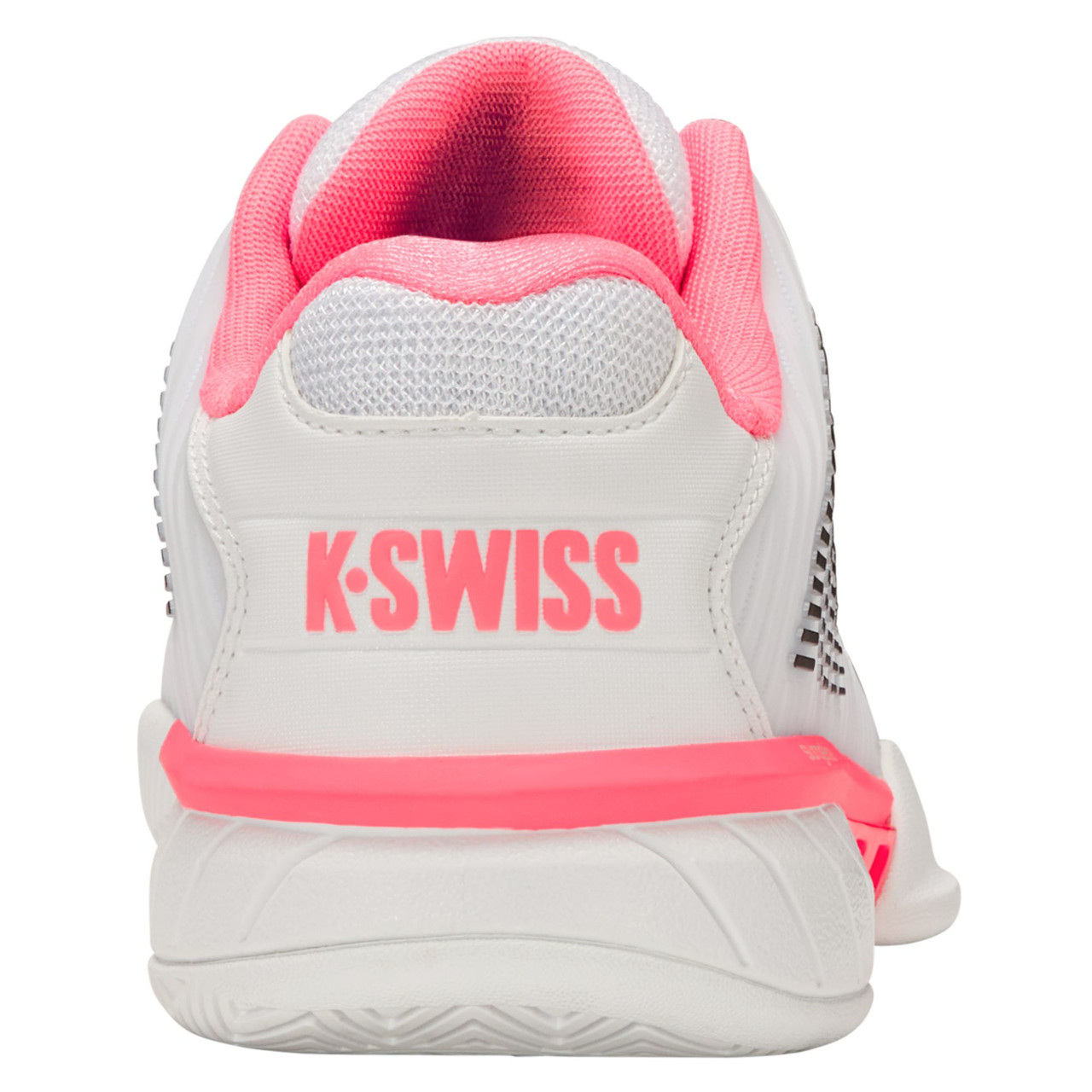 K-Swiss Women's Hypercourt Express 2 Tennis Shoe (White/Neon