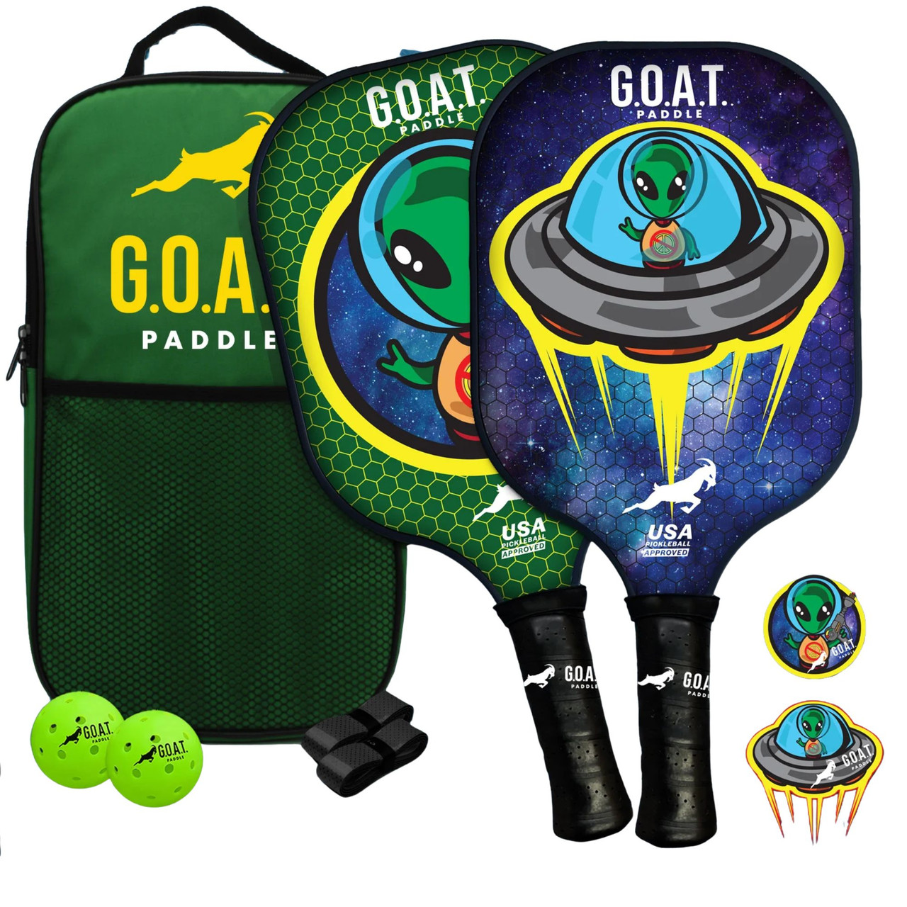 G.O.A.T. Paddle Alien Entertainment Pickleball Starter Set - paddlepro