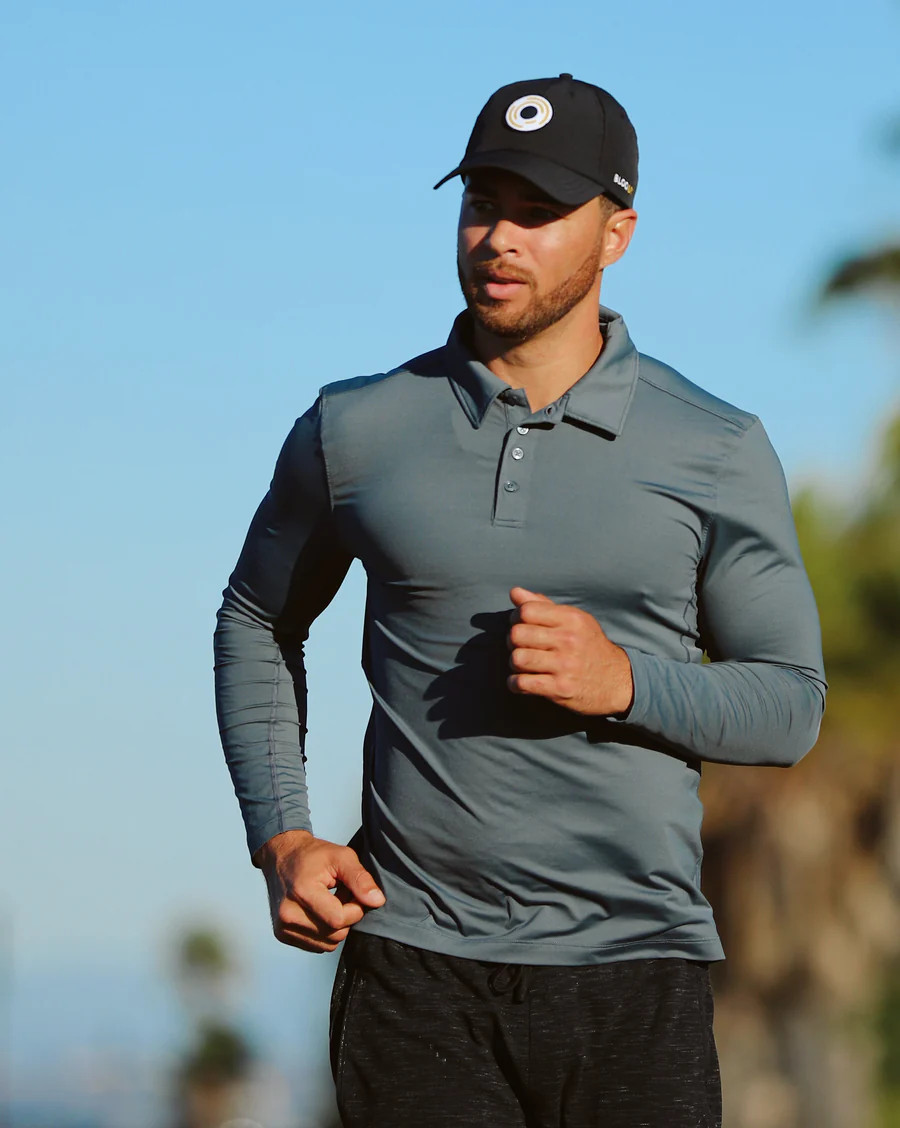 BloqUV Men's Long Sleeve Collar Shirt – Quick Dry, Sun Protection & Sweat-Wicking Fabric