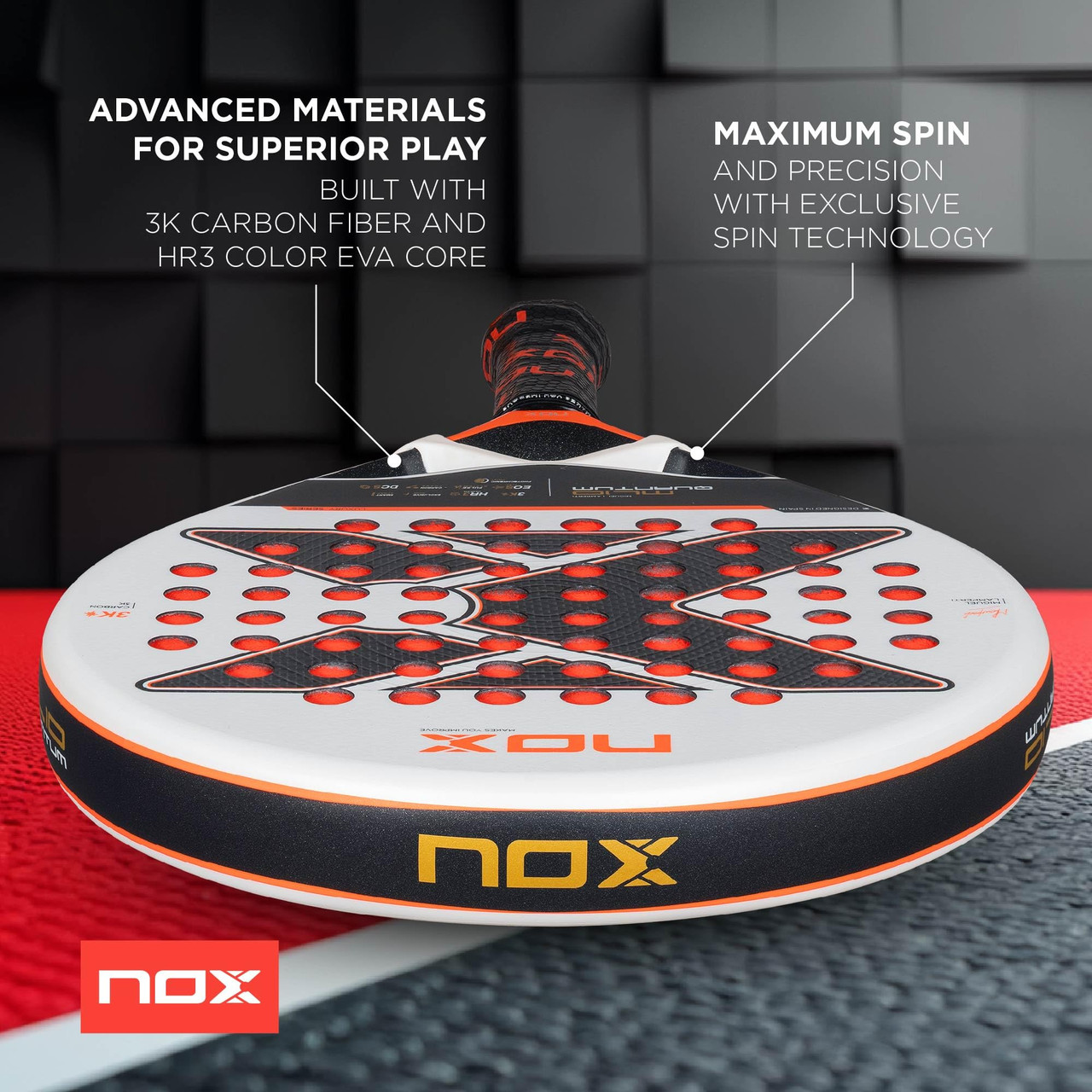 NOX ML10 QUANTUM 3K Miguel Lamperti's Padel Racquet - paddlepro