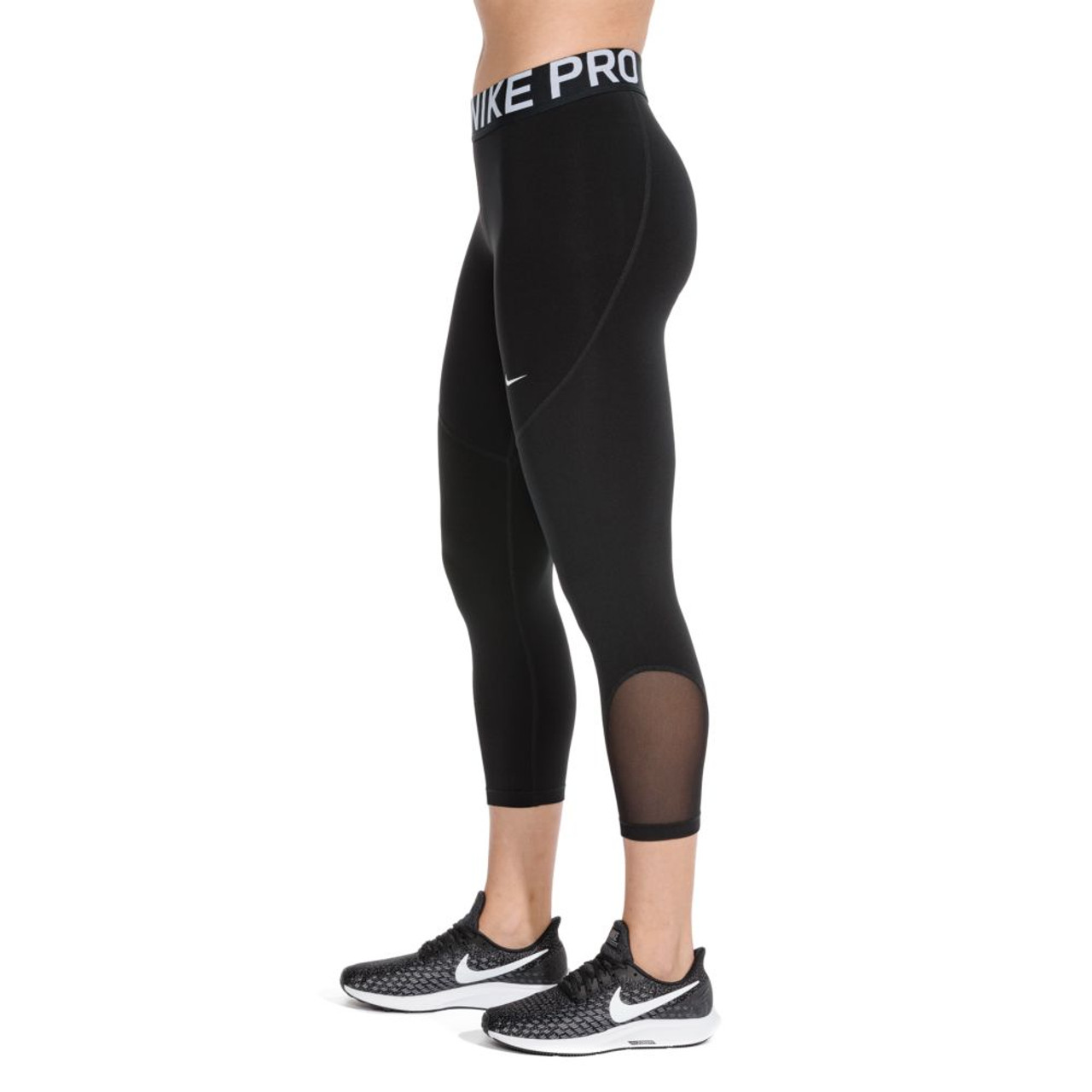 Nike Women's Pro 365 Crop Tight (Black/White, X-Small 20.5) :  Clothing, Shoes & Jewelry