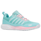 K-Swiss Women's Ultra Court Padel Shoe (Soft Neon Blue/White/Neon Bubble Gum) 