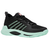 K-Swiss Women's Hypercourt Supreme 2 Tennis Shoe (Black/Neon Mint)