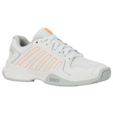 K-Swiss Women's Court Express Pickleball Shoe (White/Glacier Gray/Blazing Orange) 