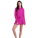 Lucky In Love Women's Pima Heritage 1/4 Zip with Thumbholes 