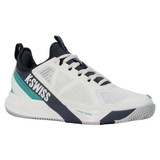 K-Swiss K-Frame Speed Rublo Clay Tennis Shoe (Blanc De Blanc/Carbon/Baltic) 
