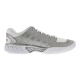 K-Swiss Women's Hypercourt Express Tennis Shoe (Size 6, White/Highrise Grey)(No Original Box)
