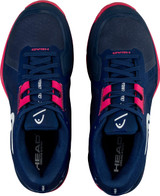 HEAD Women's Sprint Pro 3.5 Clay Tennis Shoes (Size 8, Dark Blue/Azalea)