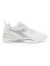 Diadora Women's Blushield Torneo 2 All Ground Tennis Shoe. (White/White/White)