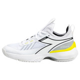 Diadora Women's Finale All Ground Tennis Shoe (White/Silver/Evening Primrose)