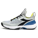 Diadora Men's Finale All Ground Tennis Shoe (Silver DD/Black/Deja Vu Blue)