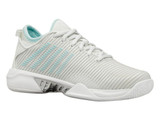 K-Swiss Women's Hypercourt Supreme Tennis Shoe (Barely Blue/White/Blue Glow)