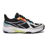 Diadora Men's Trofeo 2 All Ground Pickleball Shoes (Blavk/Silver/Daiquiri Green)