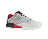 K-Swiss Men's Hypercourt Express 2 HB (Clay) Tennis Shoe (Bright White/Stretch Limo/High Risk Red)