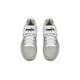 Diadora Women's Speed Competition 7+ All Ground Tennis Shoe (White/Black/Silver)