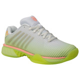 K-Swiss/Lucky In Love Women's Hypercourt Express 2 Tennis Shoe (White/Lemon Frost/Beige)