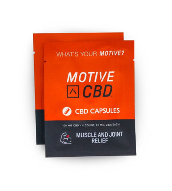 Motive Wellness Muscle & Joint Relief CBD Capsules (4 Count, 25MG)