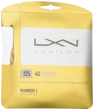 Luxilon 4G Rough Tennis String, Gold, 16L Gauge/1.25mm