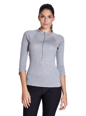 Nike Women's Wool Half-Zip 3/4-Sleeve Top