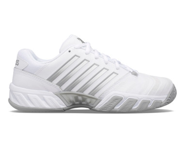 K-Swiss Women's Bigshot Light 4 Tennis Shoe (White/High-Rise/Sliver)