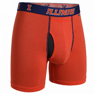 2UNDR NCAA Team Colors Men's Swing Shift Boxers (UI Orange)