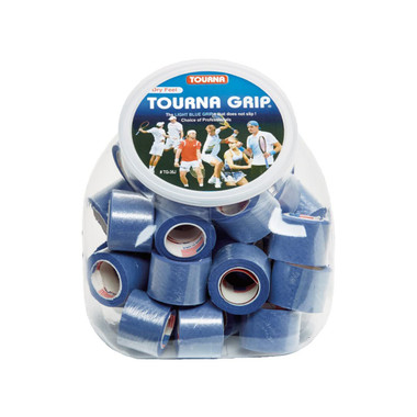 Tourna Grip Display Jar Blue - Pack of 36 - Overgrip Tennis Badminton Racket